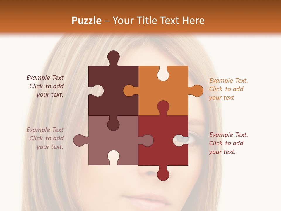 A Beautiful Blond Woman With Blue Eyes Powerpoint Template PowerPoint Template