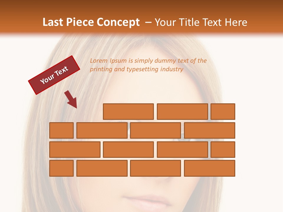 A Beautiful Blond Woman With Blue Eyes Powerpoint Template PowerPoint Template