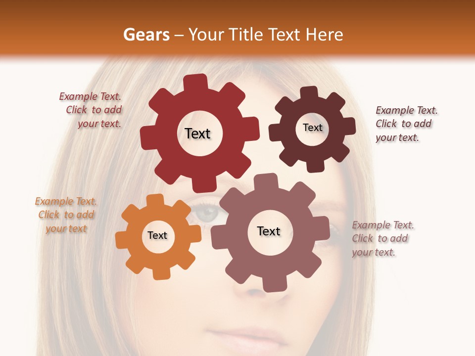 A Beautiful Blond Woman With Blue Eyes Powerpoint Template PowerPoint Template