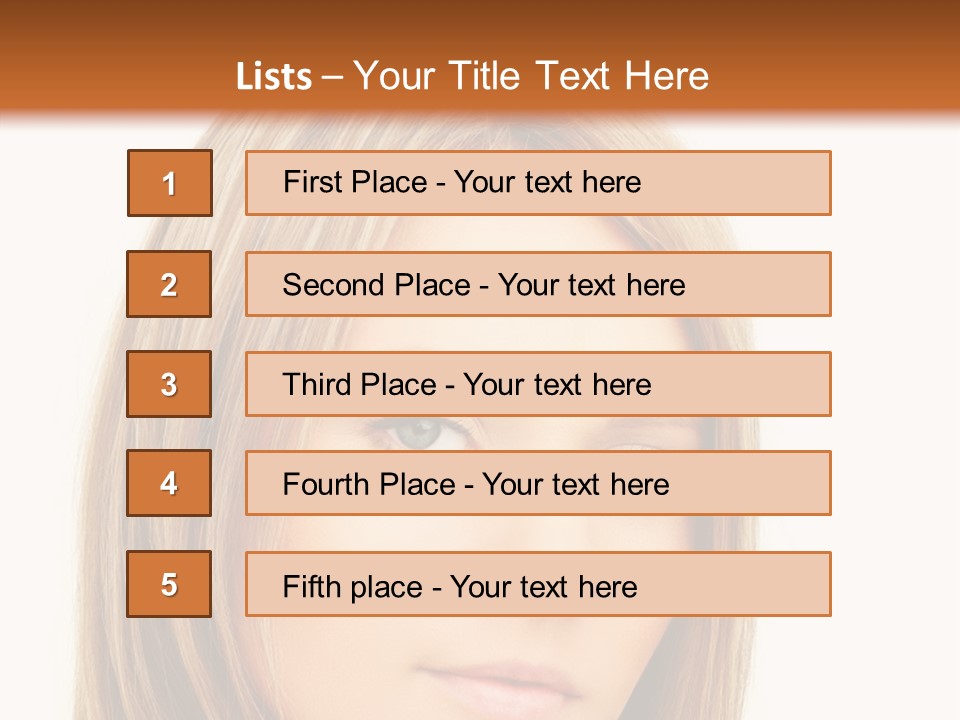 A Beautiful Blond Woman With Blue Eyes Powerpoint Template PowerPoint Template