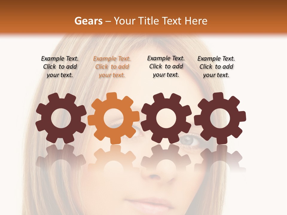 A Beautiful Blond Woman With Blue Eyes Powerpoint Template PowerPoint Template