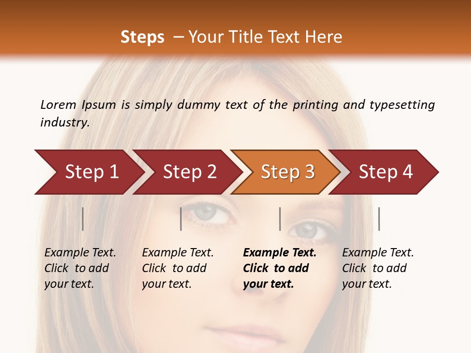 A Beautiful Blond Woman With Blue Eyes Powerpoint Template PowerPoint Template