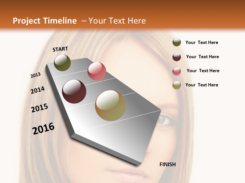 A Beautiful Blond Woman With Blue Eyes Powerpoint Template PowerPoint Template