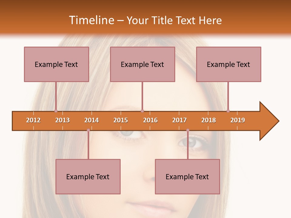 A Beautiful Blond Woman With Blue Eyes Powerpoint Template PowerPoint Template