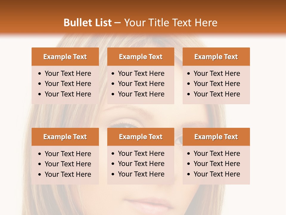 A Beautiful Blond Woman With Blue Eyes Powerpoint Template PowerPoint Template