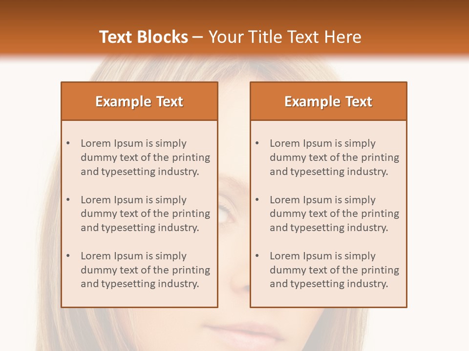 A Beautiful Blond Woman With Blue Eyes Powerpoint Template PowerPoint Template