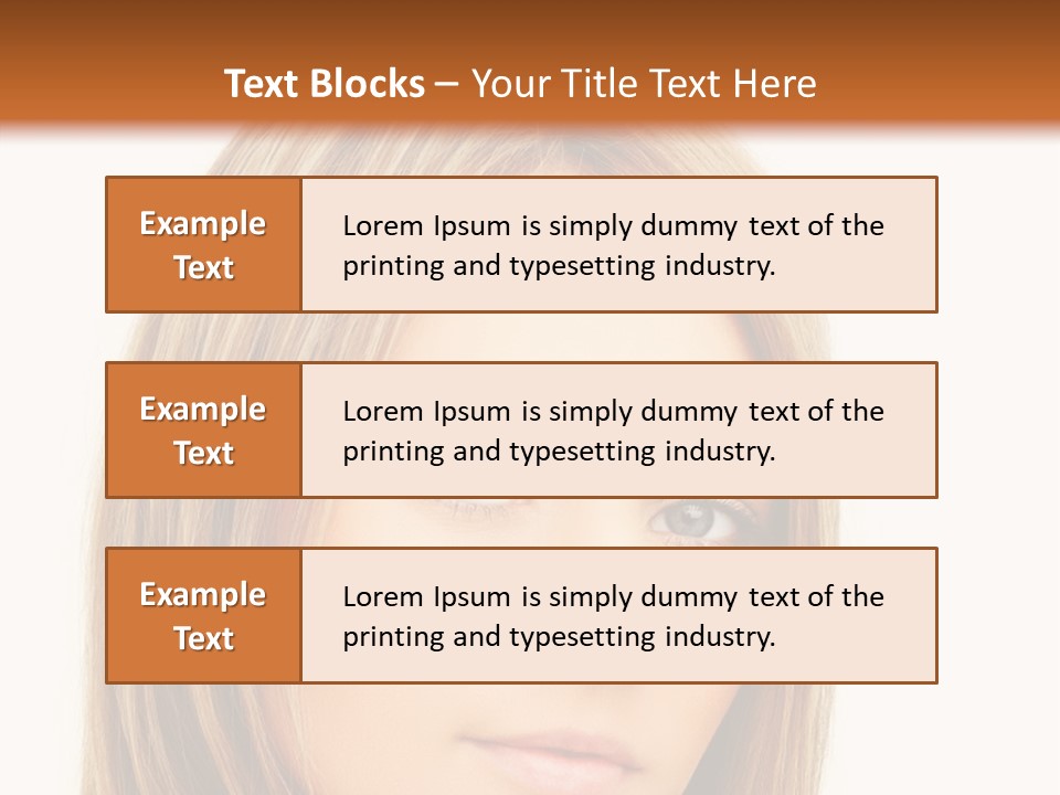 A Beautiful Blond Woman With Blue Eyes Powerpoint Template PowerPoint Template