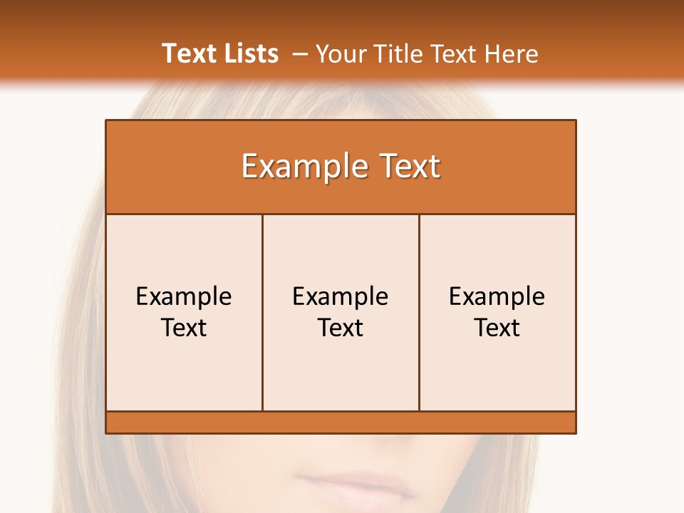 A Beautiful Blond Woman With Blue Eyes Powerpoint Template PowerPoint Template