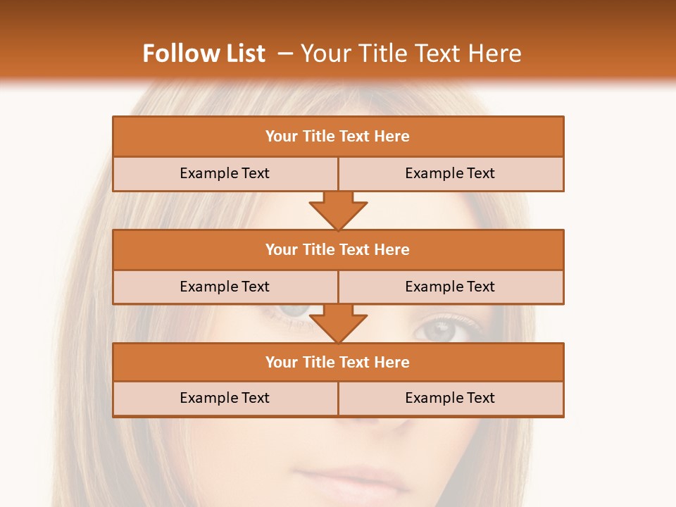 A Beautiful Blond Woman With Blue Eyes Powerpoint Template PowerPoint Template