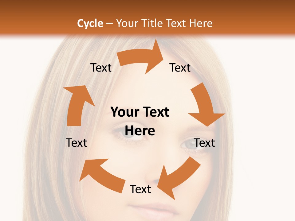 A Beautiful Blond Woman With Blue Eyes Powerpoint Template PowerPoint Template