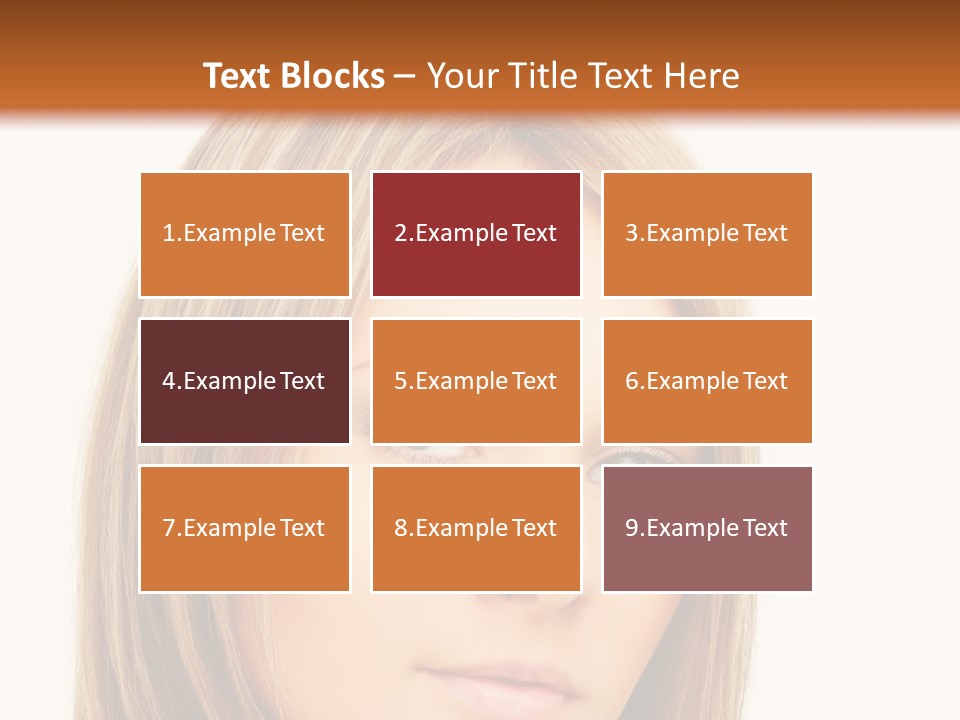 A Beautiful Blond Woman With Blue Eyes Powerpoint Template PowerPoint Template