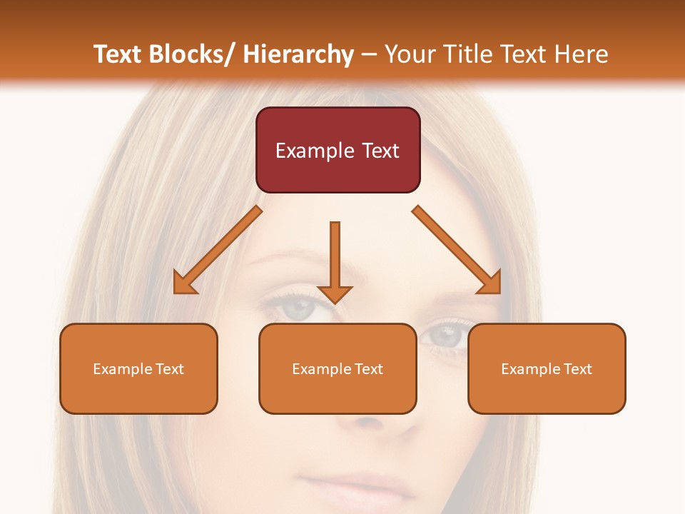 A Beautiful Blond Woman With Blue Eyes Powerpoint Template PowerPoint Template