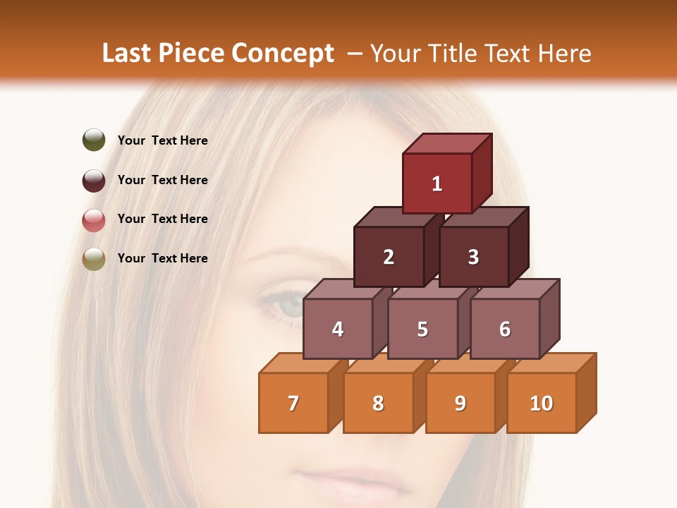 A Beautiful Blond Woman With Blue Eyes Powerpoint Template PowerPoint Template