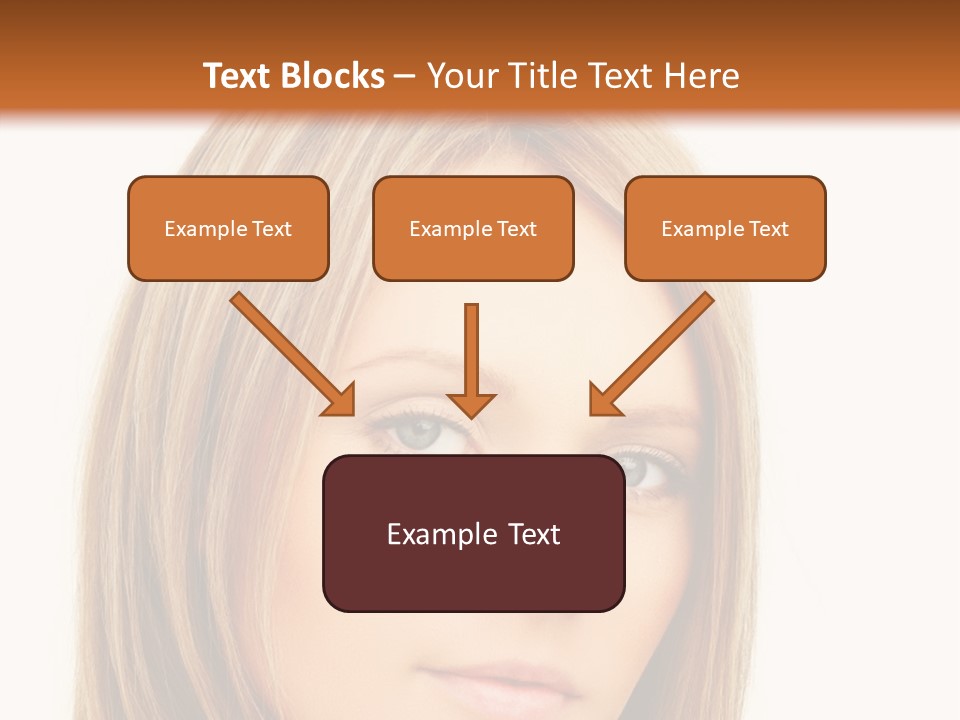 A Beautiful Blond Woman With Blue Eyes Powerpoint Template PowerPoint Template