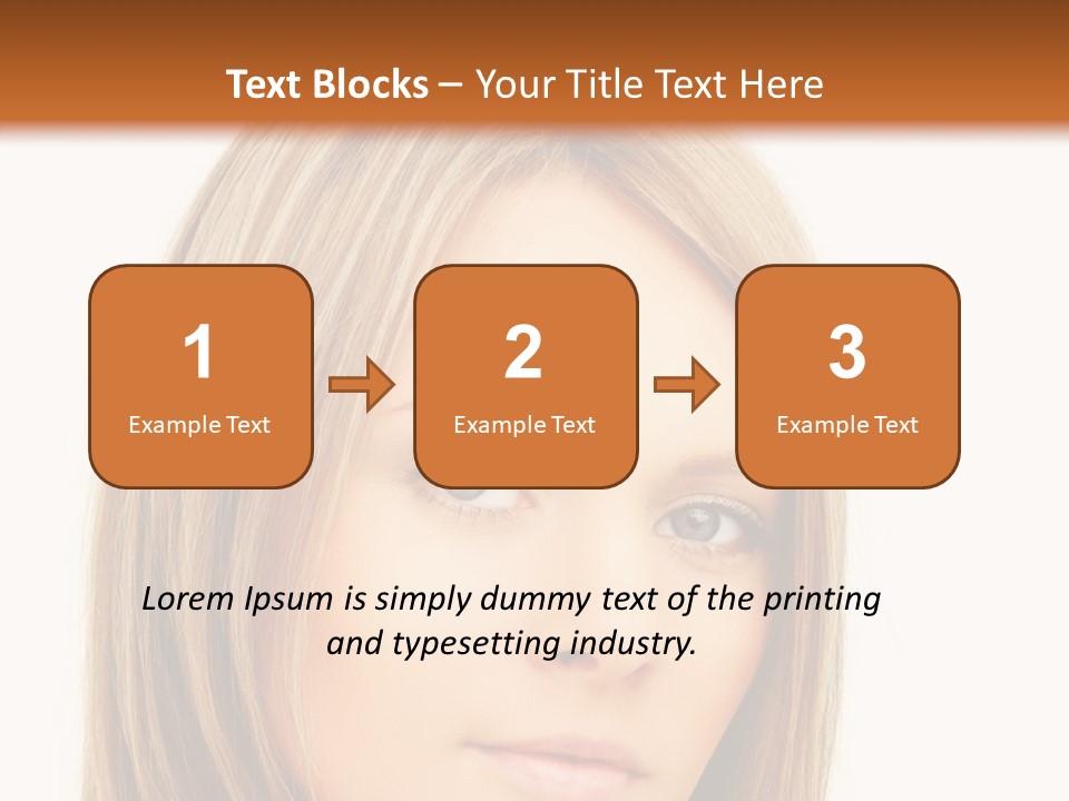 A Beautiful Blond Woman With Blue Eyes Powerpoint Template PowerPoint Template