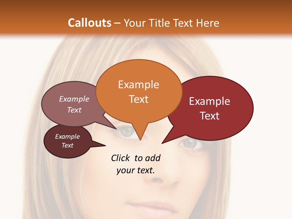 A Beautiful Blond Woman With Blue Eyes Powerpoint Template PowerPoint Template