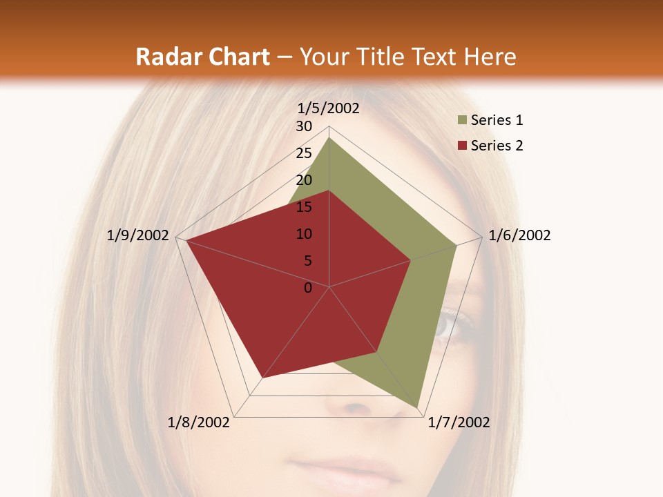 A Beautiful Blond Woman With Blue Eyes Powerpoint Template PowerPoint Template