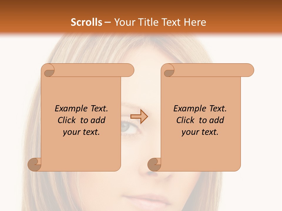 A Beautiful Blond Woman With Blue Eyes Powerpoint Template PowerPoint Template