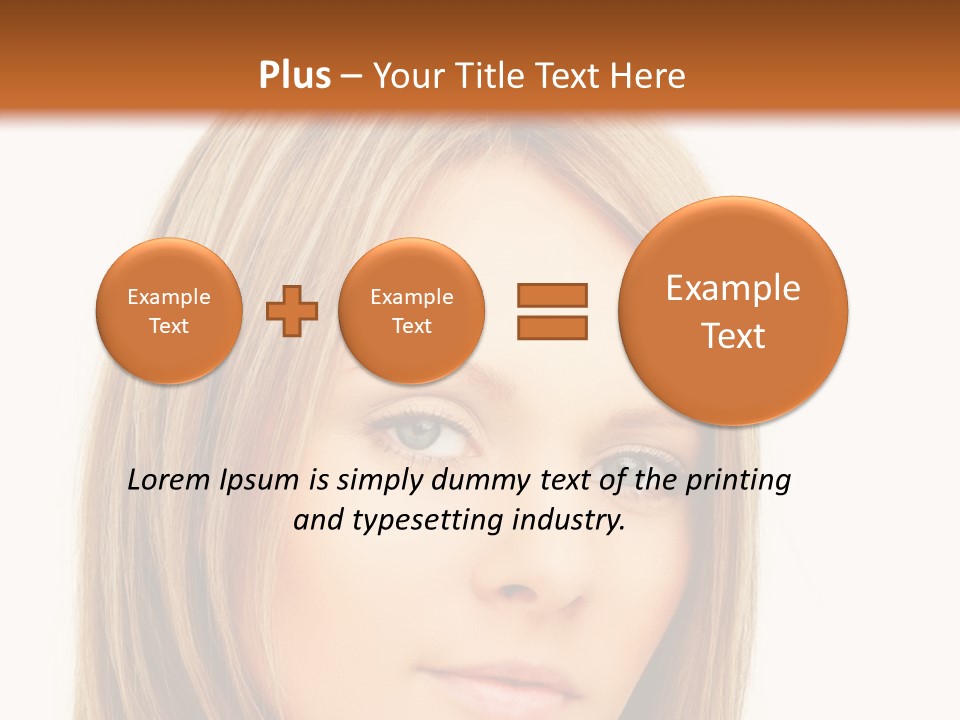 A Beautiful Blond Woman With Blue Eyes Powerpoint Template PowerPoint Template