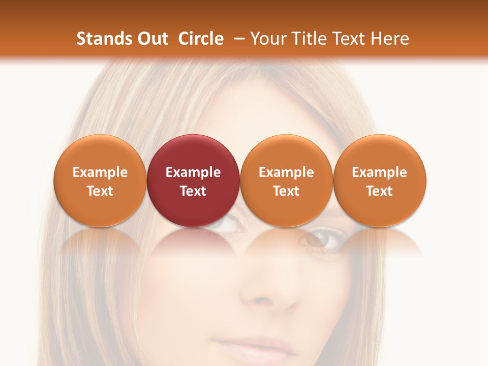 A Beautiful Blond Woman With Blue Eyes Powerpoint Template PowerPoint Template
