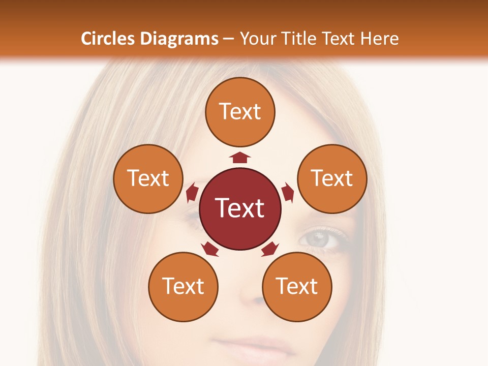 A Beautiful Blond Woman With Blue Eyes Powerpoint Template PowerPoint Template