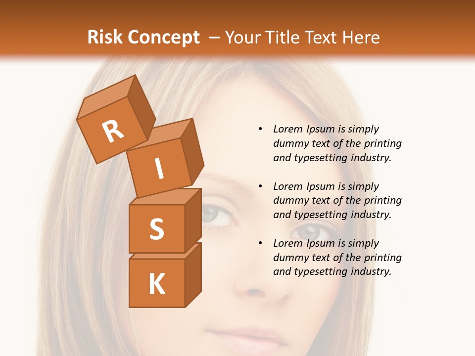 A Beautiful Blond Woman With Blue Eyes Powerpoint Template PowerPoint Template