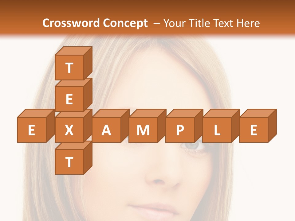 A Beautiful Blond Woman With Blue Eyes Powerpoint Template PowerPoint Template