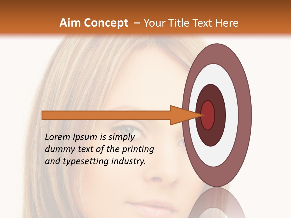 A Beautiful Blond Woman With Blue Eyes Powerpoint Template PowerPoint Template