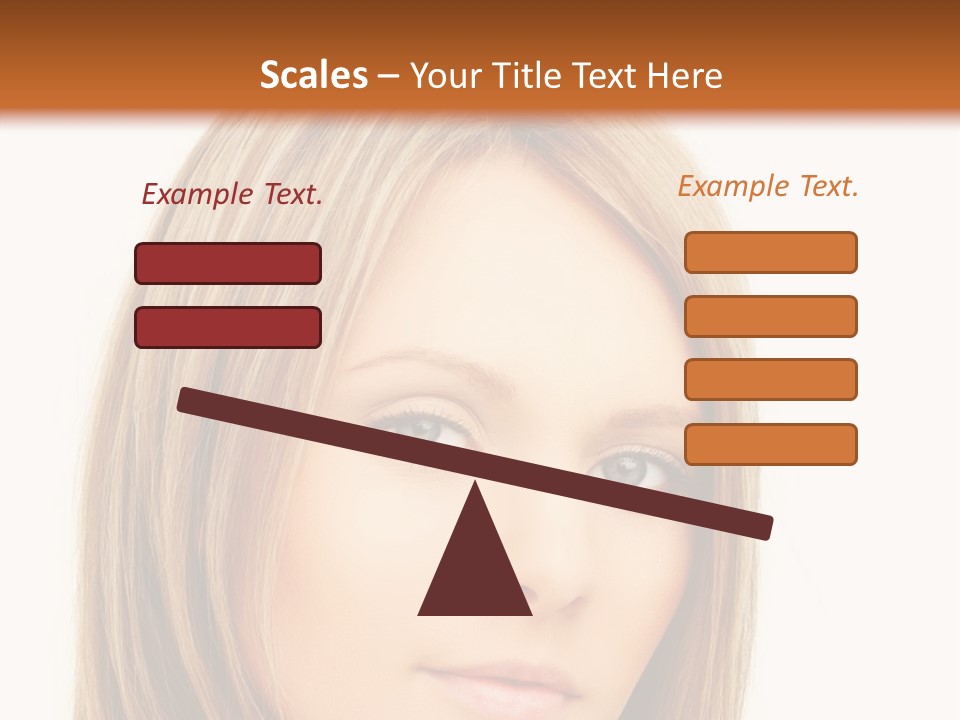 A Beautiful Blond Woman With Blue Eyes Powerpoint Template PowerPoint Template