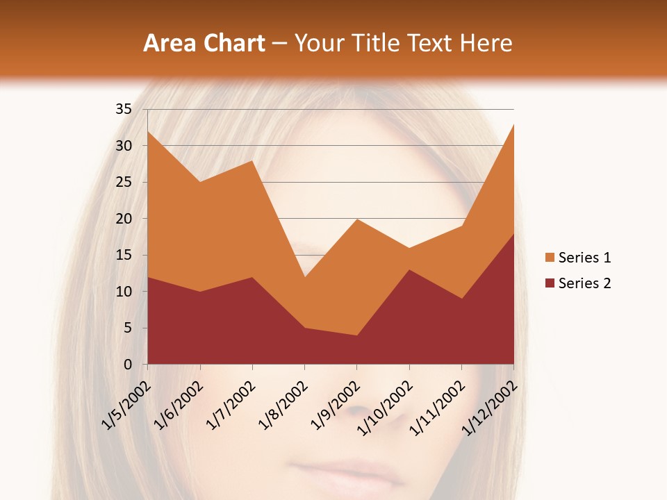 A Beautiful Blond Woman With Blue Eyes Powerpoint Template PowerPoint Template