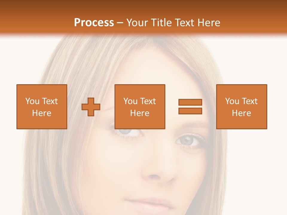A Beautiful Blond Woman With Blue Eyes Powerpoint Template PowerPoint Template