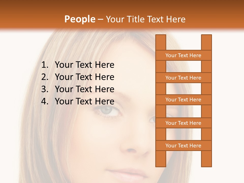 A Beautiful Blond Woman With Blue Eyes Powerpoint Template PowerPoint Template