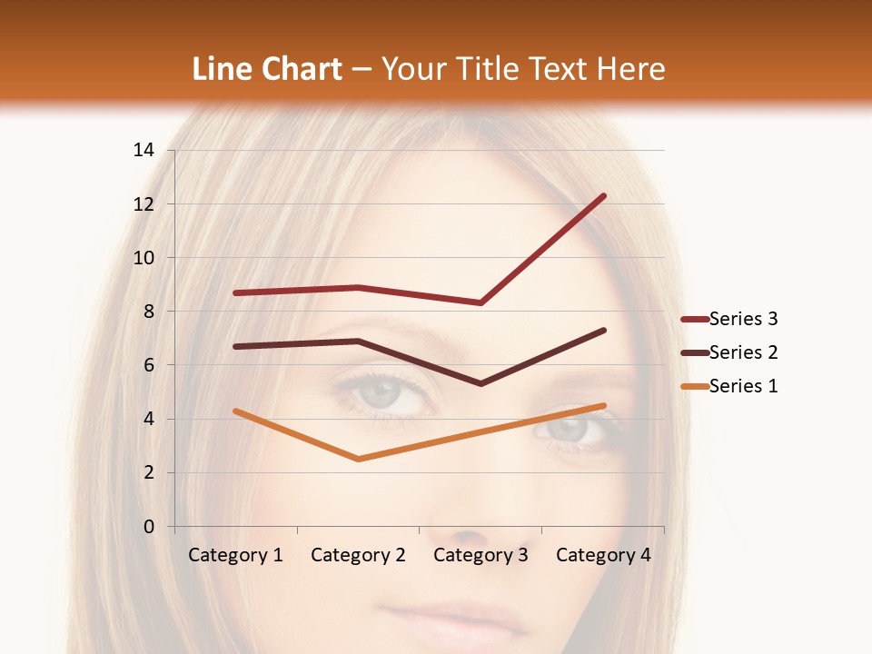 A Beautiful Blond Woman With Blue Eyes Powerpoint Template PowerPoint Template