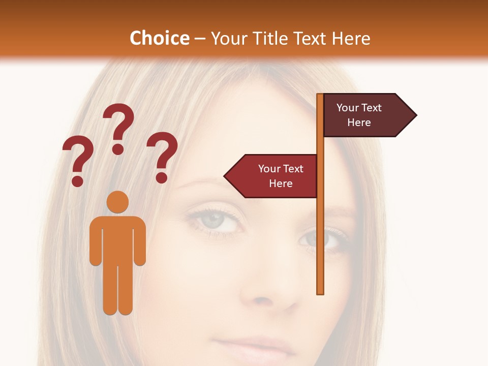 A Beautiful Blond Woman With Blue Eyes Powerpoint Template PowerPoint Template