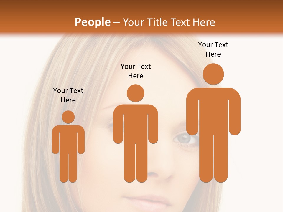 A Beautiful Blond Woman With Blue Eyes Powerpoint Template PowerPoint Template