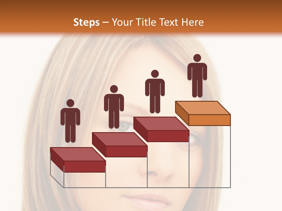 A Beautiful Blond Woman With Blue Eyes Powerpoint Template PowerPoint Template