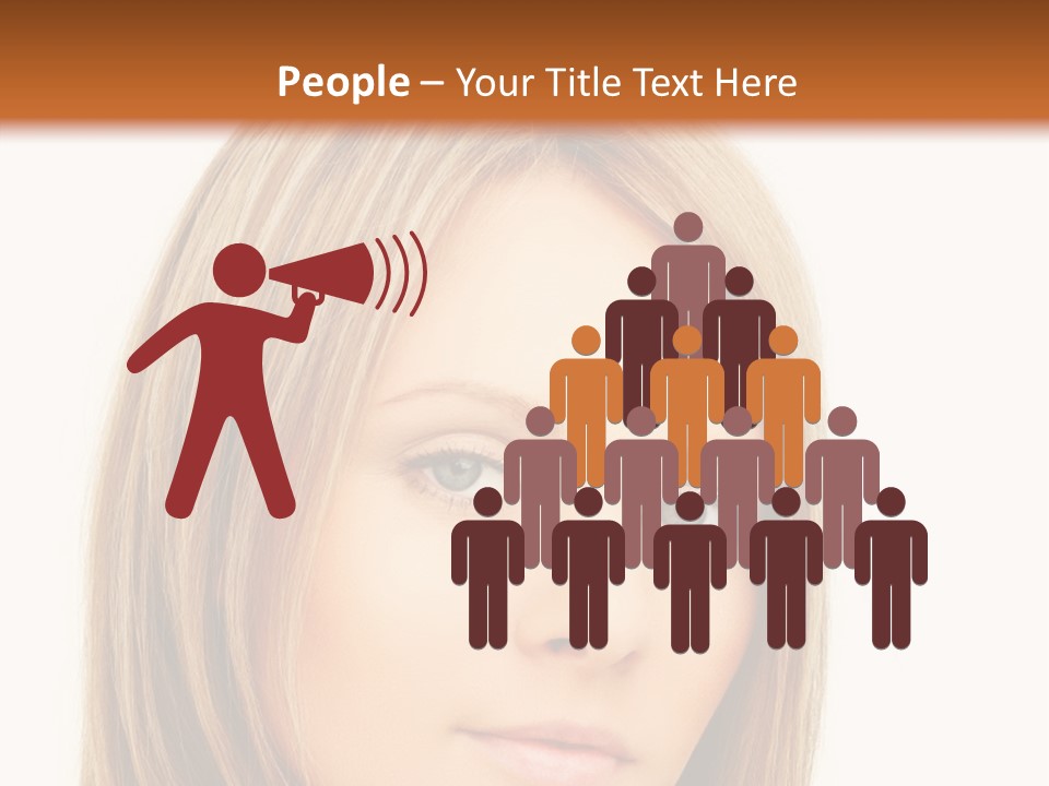 A Beautiful Blond Woman With Blue Eyes Powerpoint Template PowerPoint Template