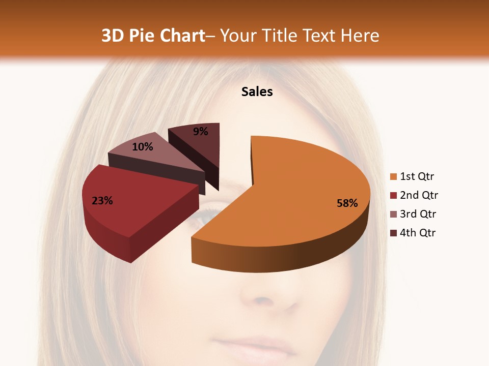 A Beautiful Blond Woman With Blue Eyes Powerpoint Template PowerPoint Template