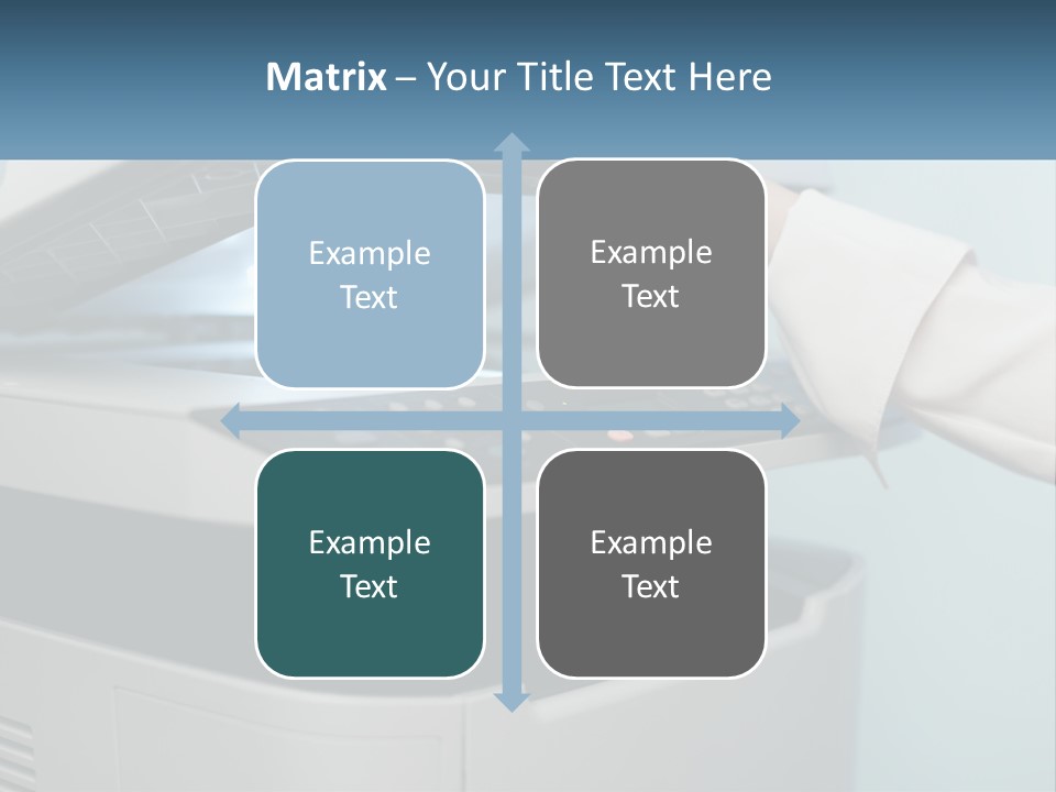 A Person Is Pressing A Button On A Printer PowerPoint Template