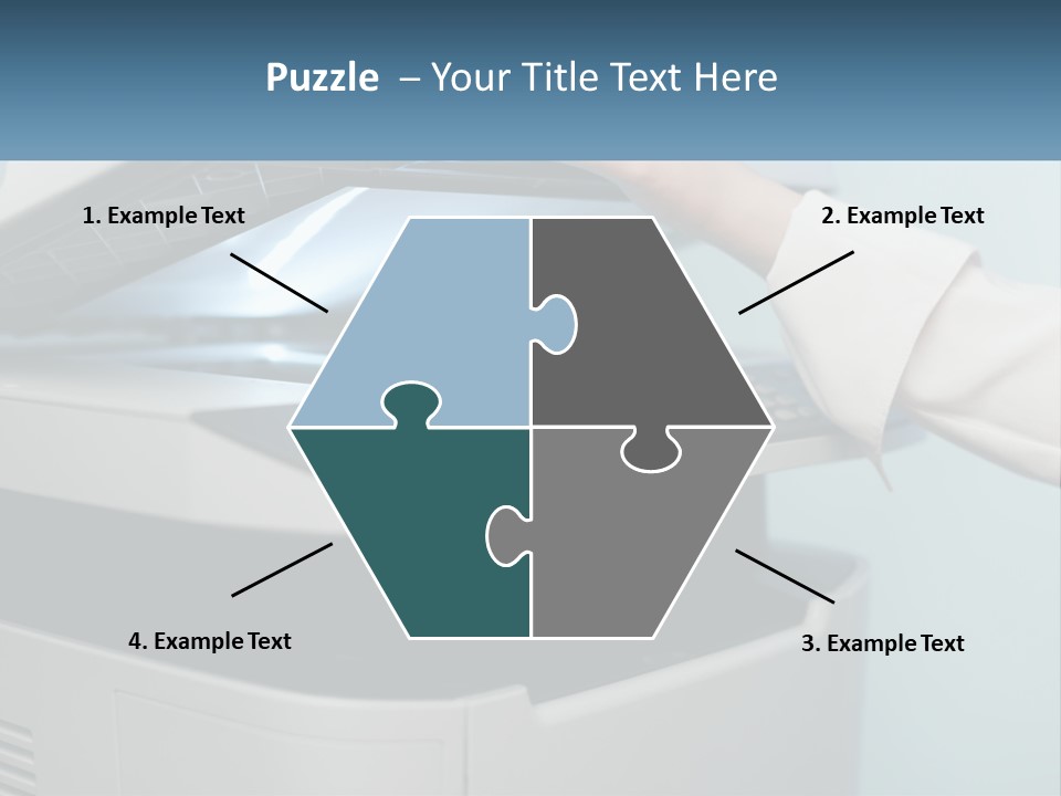 A Person Is Pressing A Button On A Printer PowerPoint Template