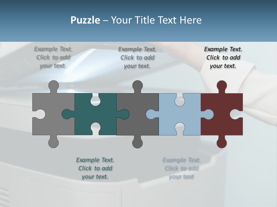 A Person Is Pressing A Button On A Printer PowerPoint Template