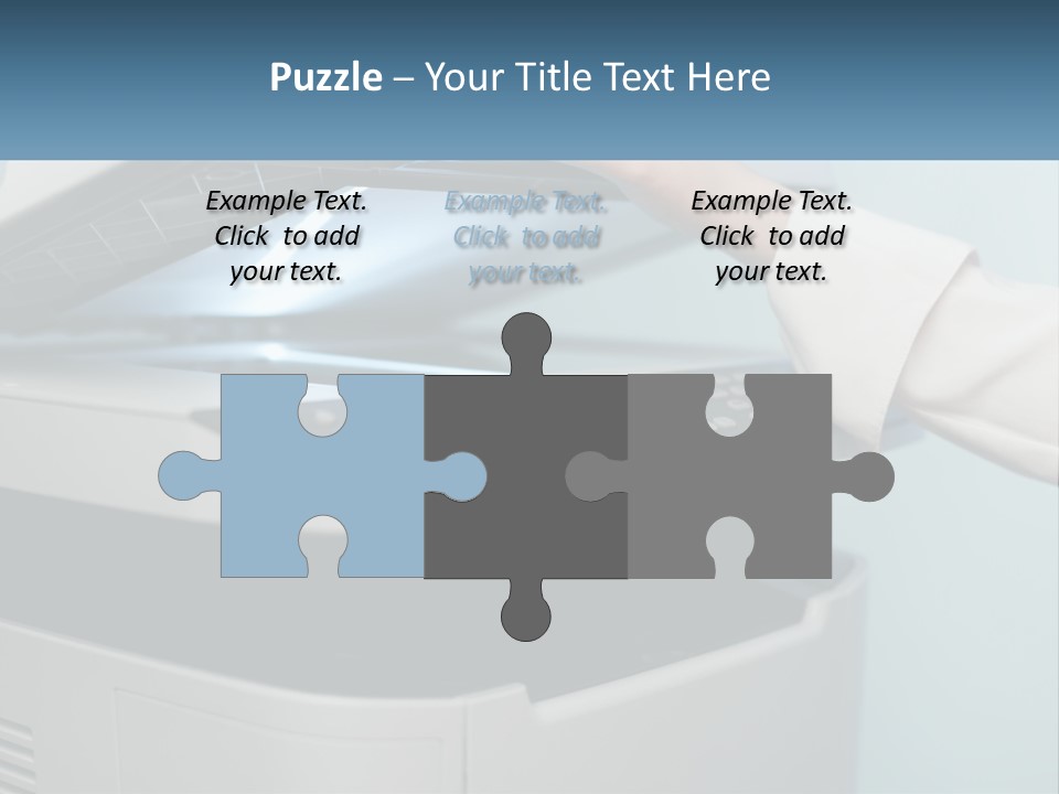 A Person Is Pressing A Button On A Printer PowerPoint Template