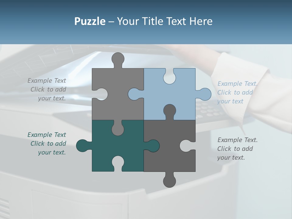 A Person Is Pressing A Button On A Printer PowerPoint Template
