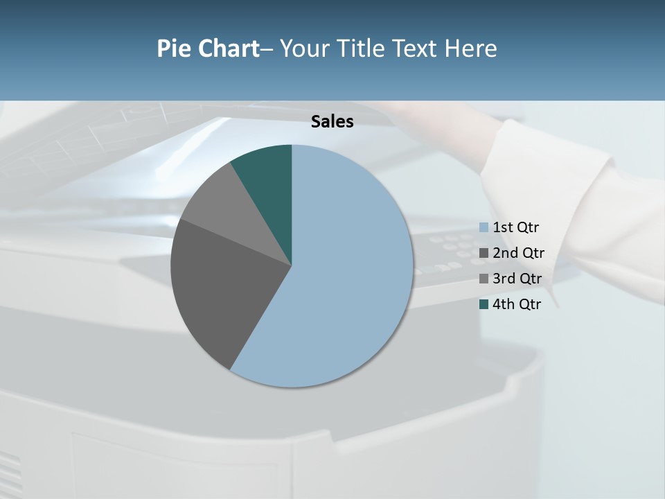A Person Is Pressing A Button On A Printer PowerPoint Template