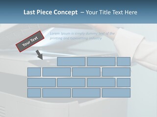 A Person Is Pressing A Button On A Printer PowerPoint Template