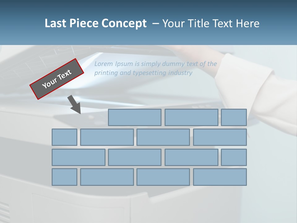 A Person Is Pressing A Button On A Printer PowerPoint Template