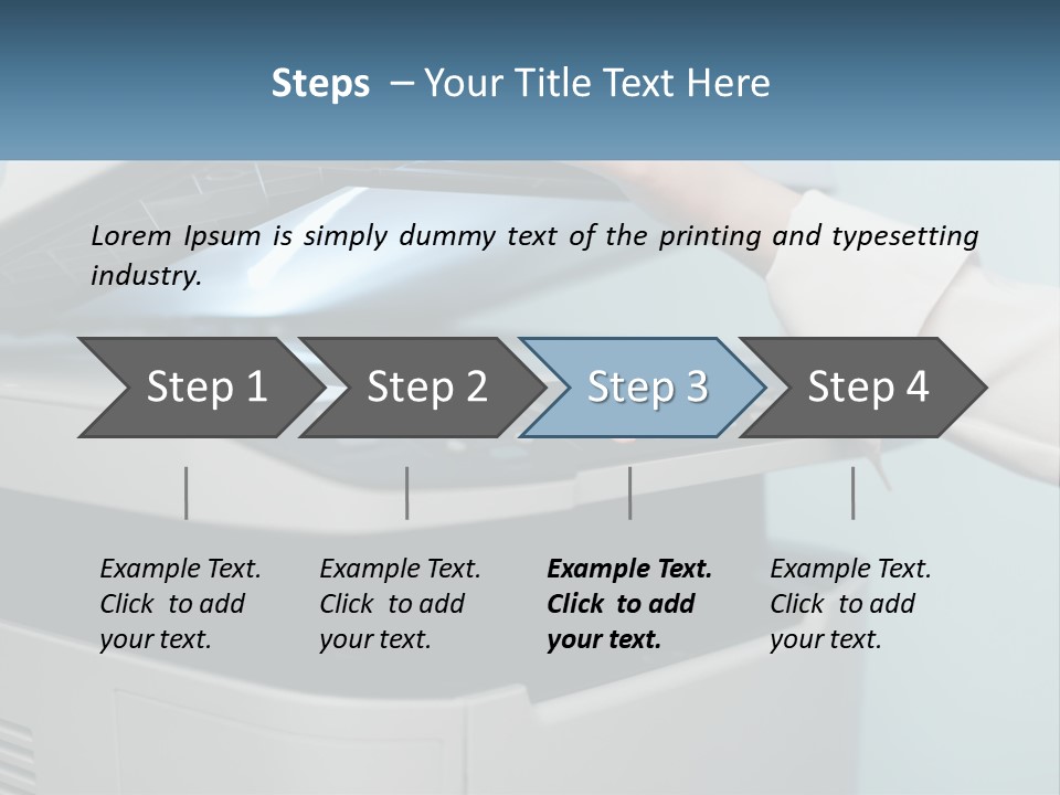 A Person Is Pressing A Button On A Printer PowerPoint Template