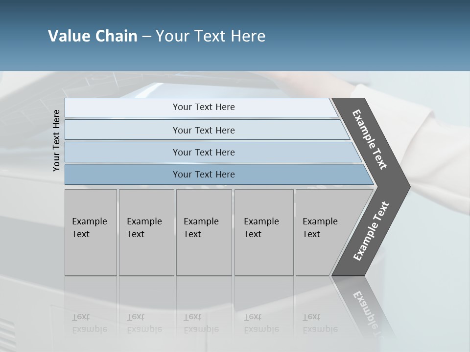 A Person Is Pressing A Button On A Printer PowerPoint Template