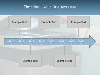 A Person Is Pressing A Button On A Printer PowerPoint Template