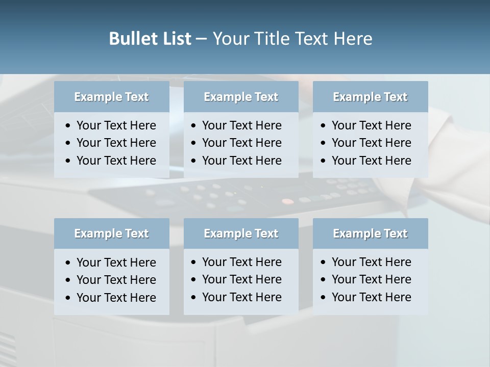 A Person Is Pressing A Button On A Printer PowerPoint Template